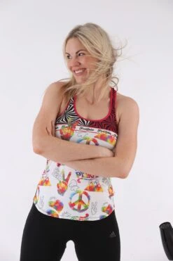 FreiSein W's White Stars Top -Outdoor Bekleidung 4fb35bd920735e53bc4c7a1caabbf55e960fd933