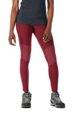 Rab W's Horizon Tights -Outdoor Bekleidung Womens Horizon Tights DeepHeather QFV 09 DEH on model