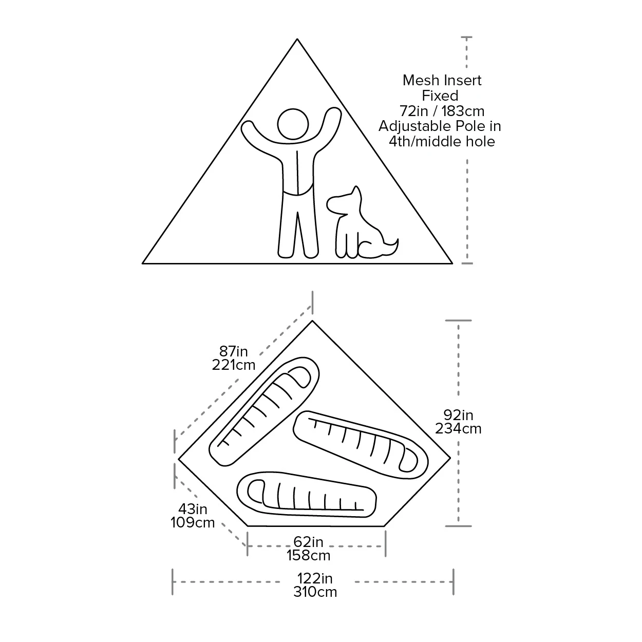 Big Agnes Gold Camp UL 3 Innenzelt 3 Big Agnes Gold Camp UL 3 Innenzelt – Bild 3